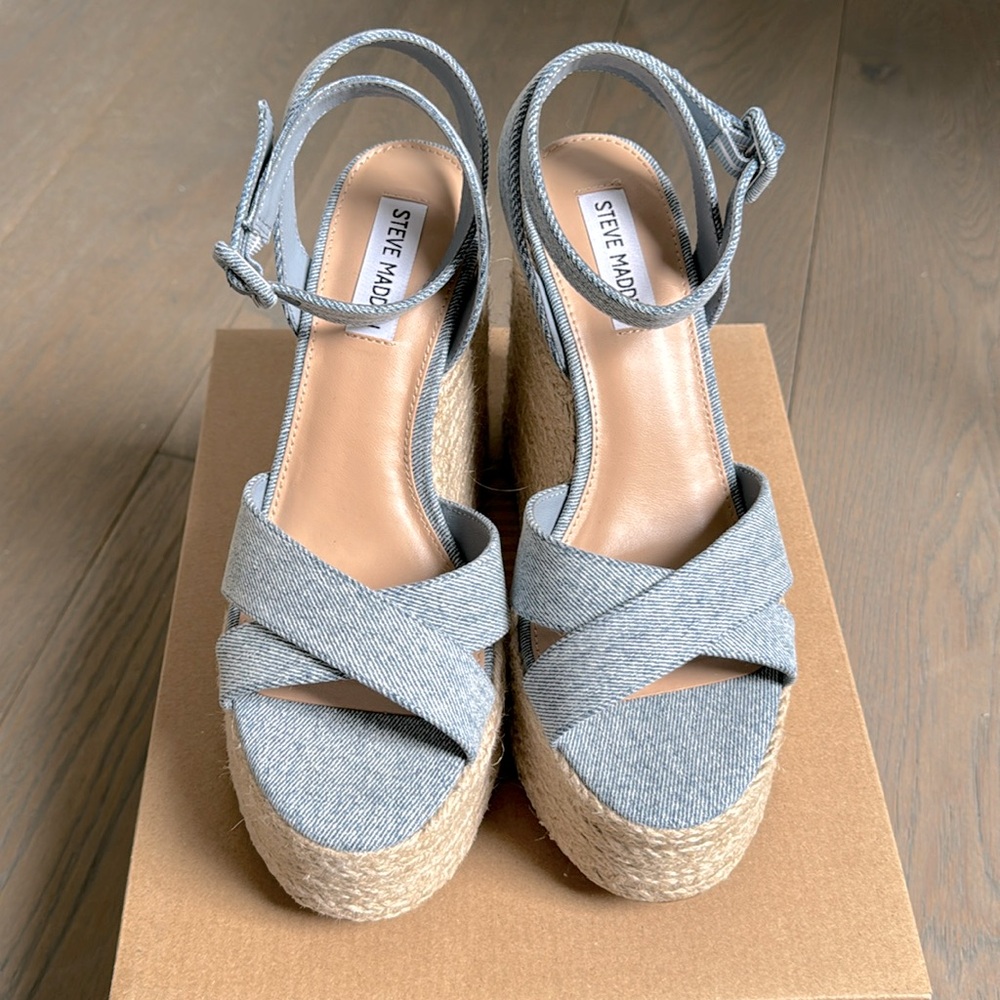 Steve Madden Lula’s Denim Fab wedges